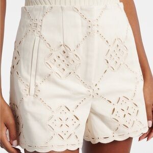 Veronica Beard Cream / Ecru Jazmin Eyelet Shorts